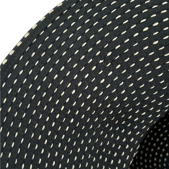 San Diego Hat Company Black and Tan Polka Dot Sun Hat Wide Rim Beach - Picture 9 of 10